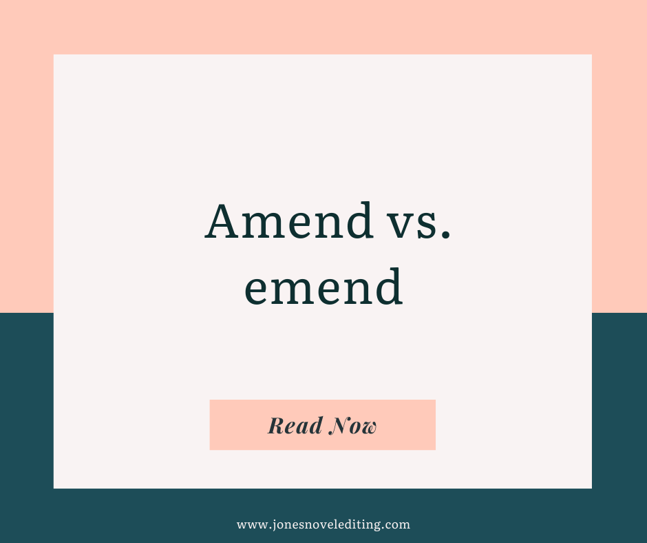 Amend vs. emend