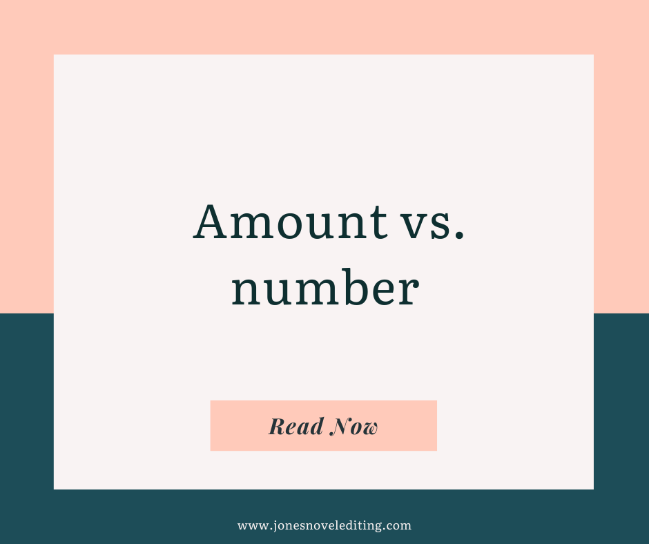 Amount vs. number