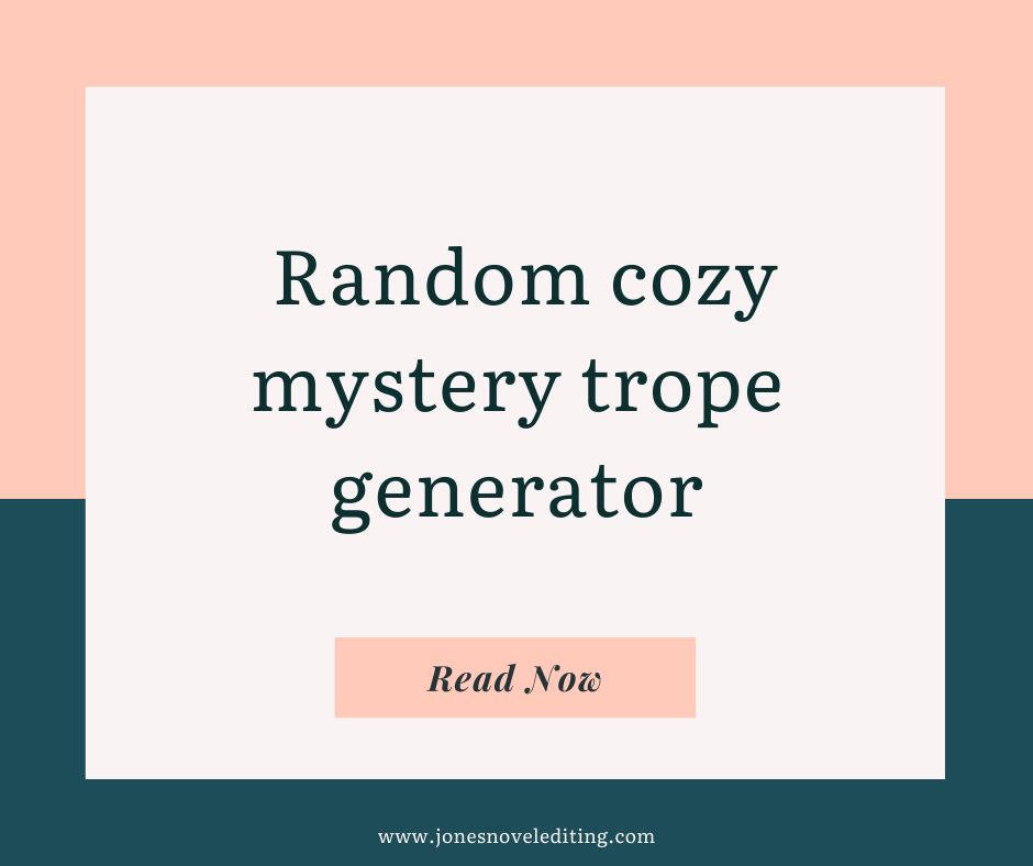 Random cozy mystery trope generator
