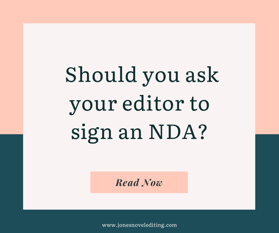 Should you ask your editor to sign an NDA?